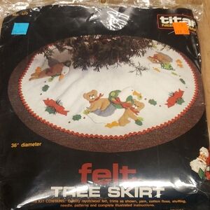 Titan Felt Tree Skirt with Holiday Bears